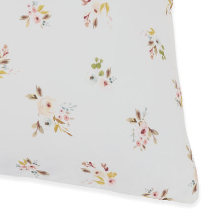 Vandyck Pure Rose witte kussensloop met kleine bloemetjes met gele en roze details