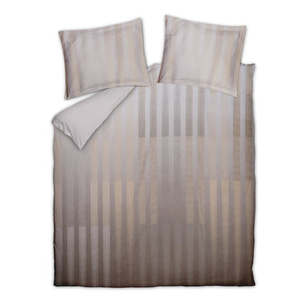Vandyck Softline dekbedovertrek met lijnen, strepen en balken en een bruine kleuroverloop als basis (SAAL26217)