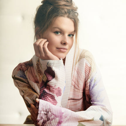 Vandyck Liora badjas Cream Tan - www.bath-living.com