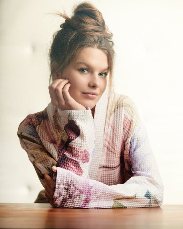 Vandyck Liora badjas Cream Tan - www.bath-living.com