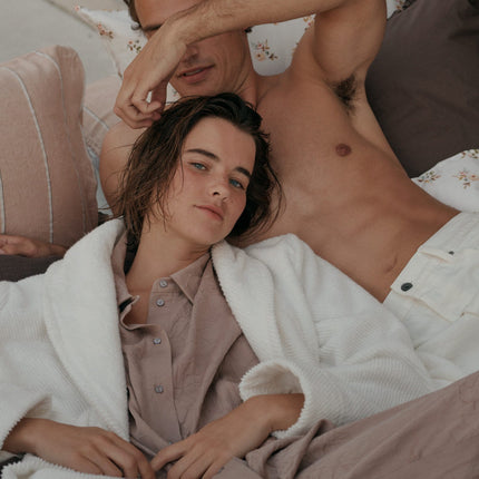 Vandyck Soho badjas in gebroken witte kleur Offwhite