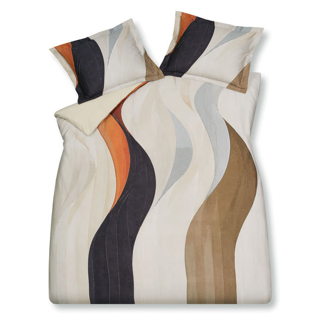 CURVA dekbedovertrek Cream Tan 140x220 cm