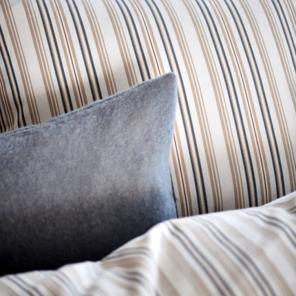 Vandyck Flanel dekbedovertrek Timber - kussensloop Home Bellavita Dusty Blue - www.bath-living.com