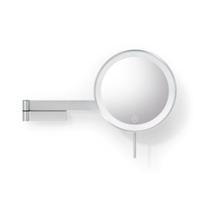 Zack Linea led make up spiegel wand in mat rvs (40582)