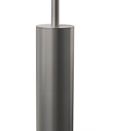 Zack toiletborstelhouder Tubo - kleur Graphite, grijs - hoogte 40,2 cm