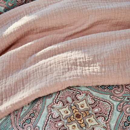 Bettbedeckung Charm Pearl Blue 240x220 cm (Satin -Baumwolle)