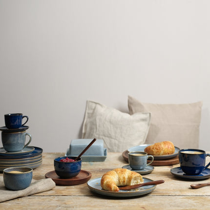 SAISONS espressokop en schotel Denim