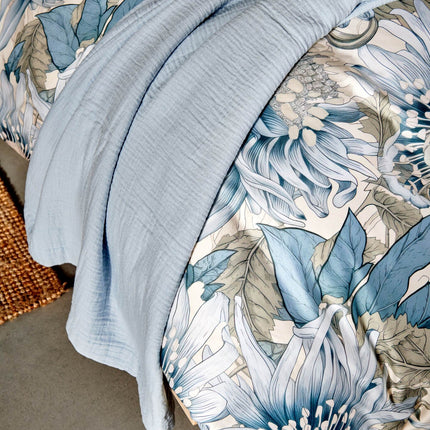 Dekbedovertrek BLUE WANDER Pearl Blue 200x220 cm (satijnkatoen)