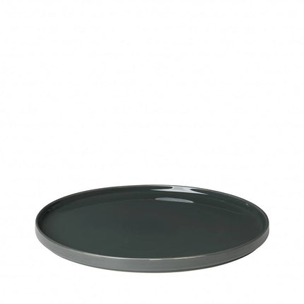Pilar flat plate / serving board 35 cm agave green