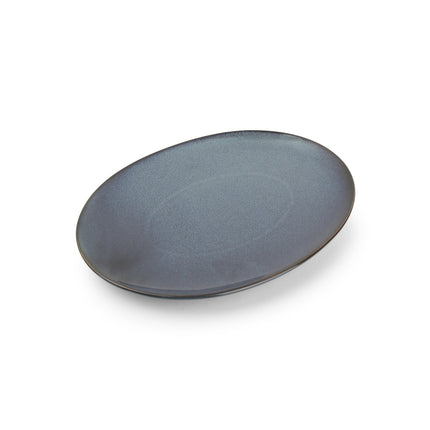 Cirro flad plade oval 24 cm - mørkeblå