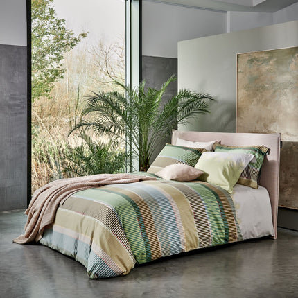 Bettdecke Happy Sleep Smoke Green 240x220 cm (Satin -Baumwolle)