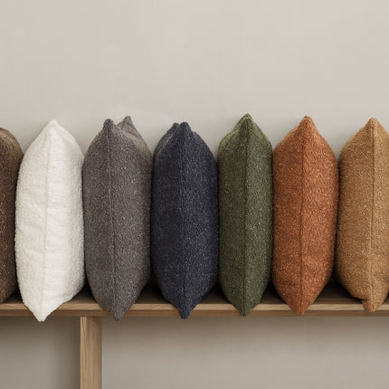 Boucle -Kissenbedeckung Espresso 30x50 cm