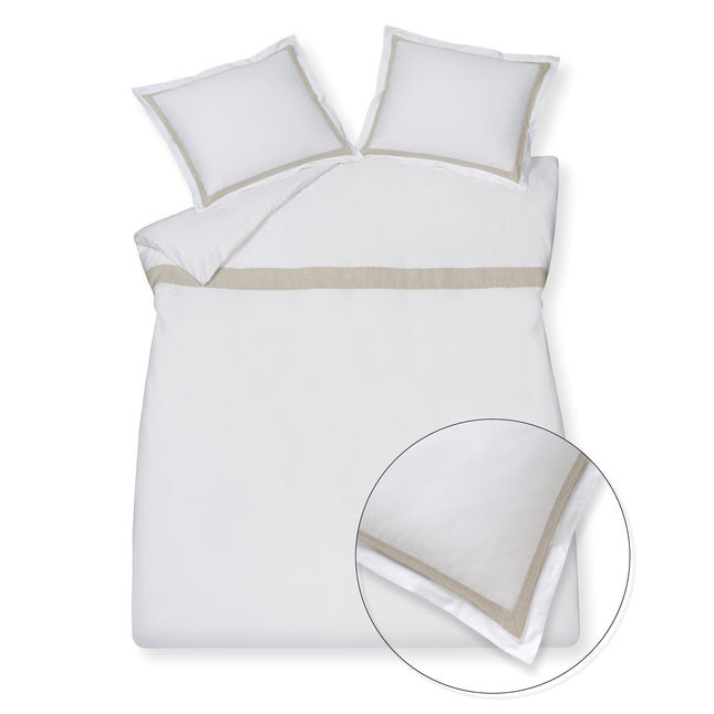 Dekbedovertrek PURITY Capri White 140x220 cm (satijnkatoen)