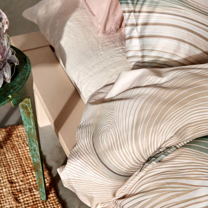 Dekbedovertrek FLOWING Cream Tan 140x220 cm (satijnkatoen)
