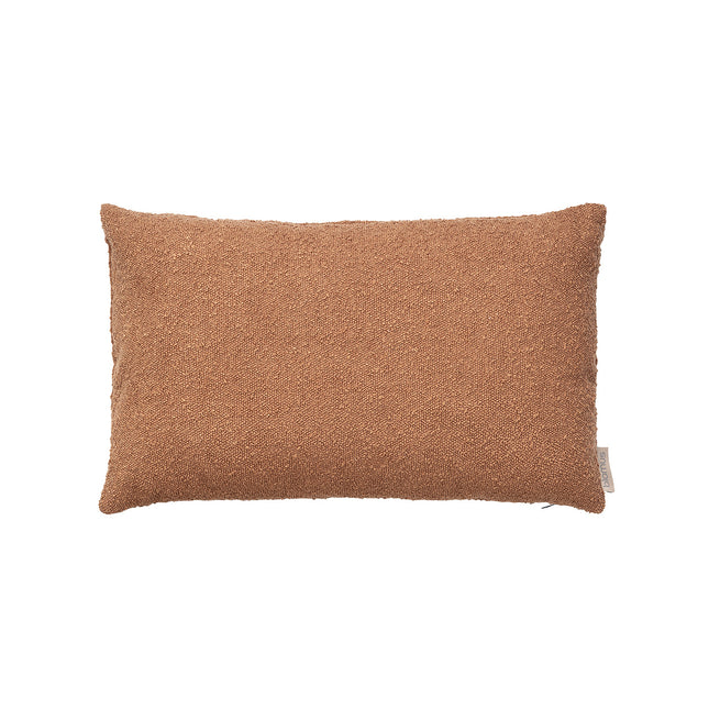 BOUCLE Kissenbezug Rustikal Braun 30x50 cm