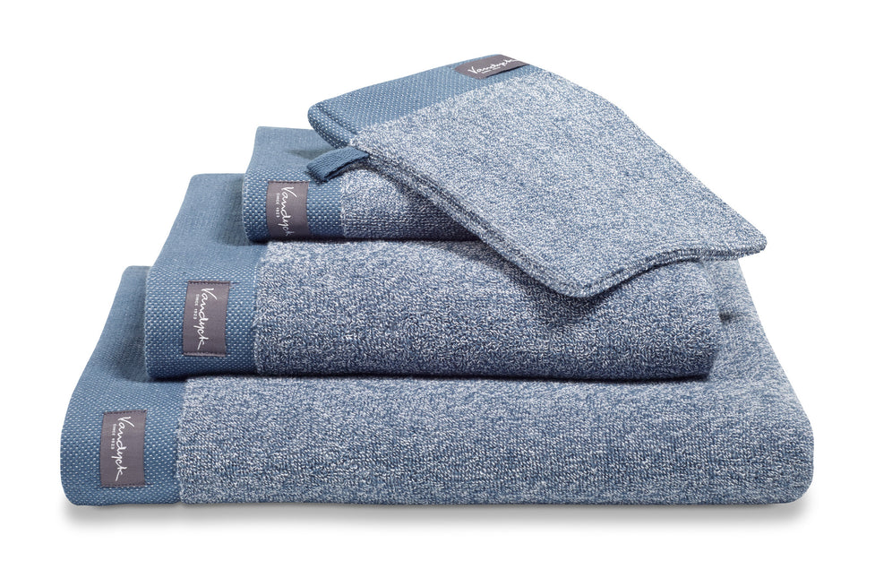Paketgeschäft: 4x Washcloth Home Mouliné Vintage Blue