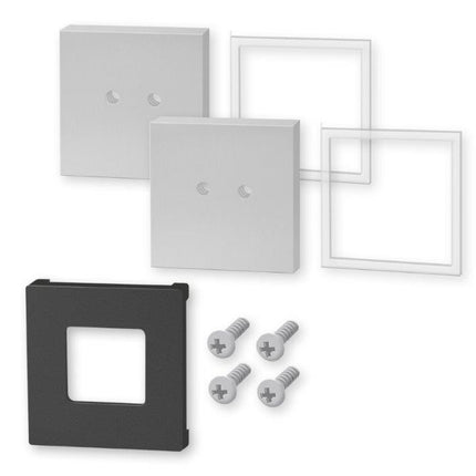 CARVO muurbeugel (mat rvs) set/2 stuks