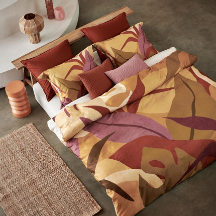 Washed Cotton Duvet cover Rusty Brown 140x220 cm