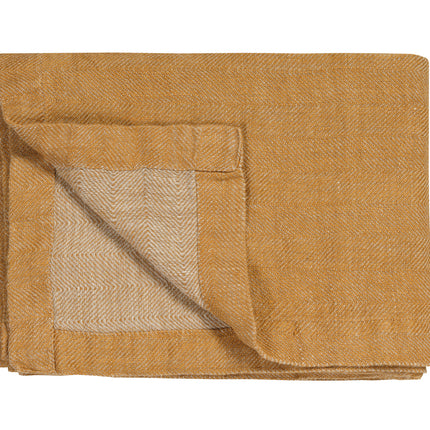 PURE 52 plaid/sprei 160x250 cm Sandy Gold (linnen)