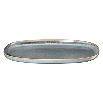 Plaque plate de la saison ovale 31 cm denim