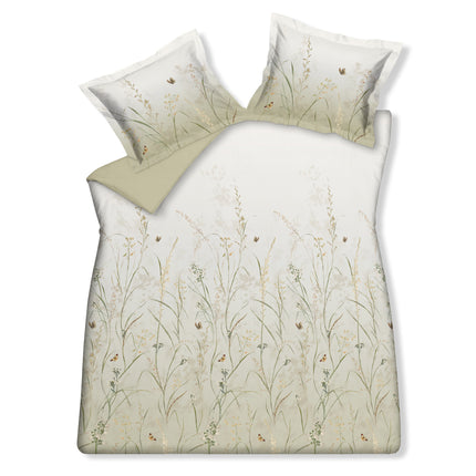 Dekbedovertrek BUTTERFLIES Light Olive 200x220 cm (satijnkatoen)