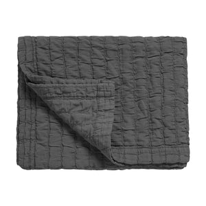 Pure 64 Plaid/Sprei 260x260 cm de negro (algodón)