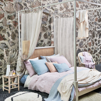 Copertura piumone Pura 07 Viola 140x220 cm (cotone in lino / satin)