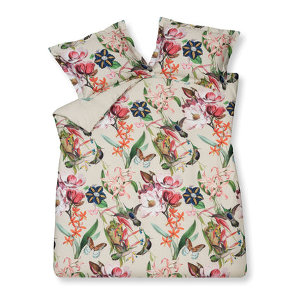Dekbedovertrek FLOWER MIX Cream Tan 200x220 cm (satijnkatoen)