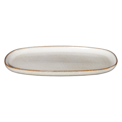 Saisons plaque plate ovale 31 cm sable
