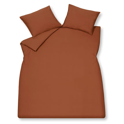 Washed Cotton Duvet cover Rusty Brown 200x220 cm