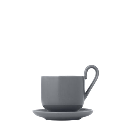 RO set/2 espressokoppen met schotel Sharkskin