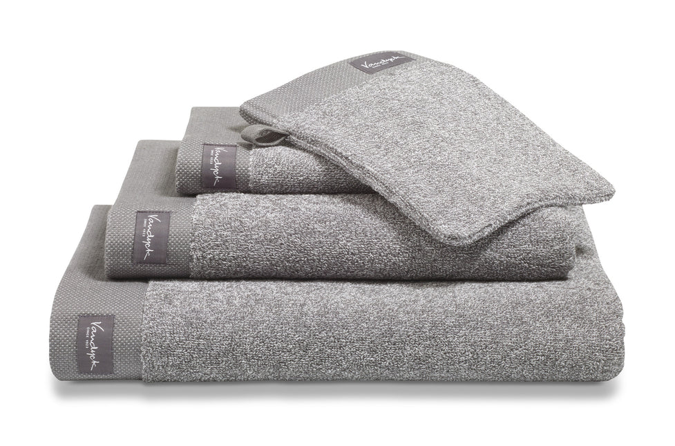 Paketgeschäft: 4x Washcloth Home Mouliné Mole Grey