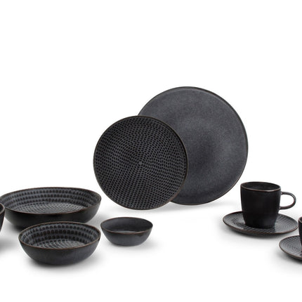 Stitch flat plate 26 cm gray (set/4)