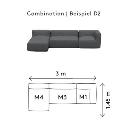 Grow Lounge SOFA D2 (carbón)