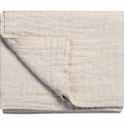 Pure 22 Plaid/SPREI 260x260 cm Sand-048 (Baumwolle/Leinen)