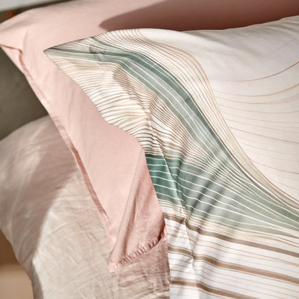 WASHED COTTON dekbedovertrek 140x220 cm Pale Pink (katoen)