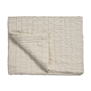 Puro 64 cuadros/sprei 260x260 cm crema bronceado (algodón)