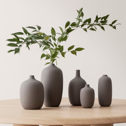 CEOLA VASE AMBER BROWN 18 cm