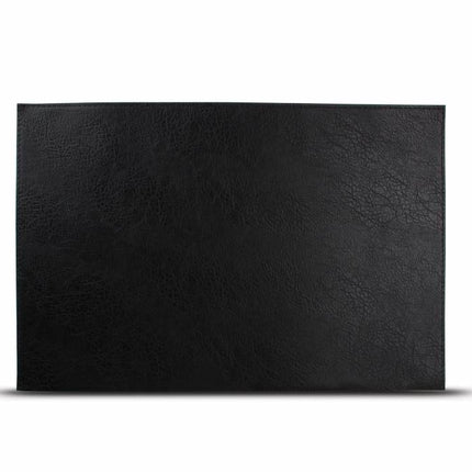 Placemat leather look black (set/4)
