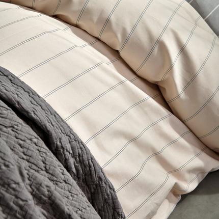 Dekbedovertrek HOME Puglia Cream Tan 240x220 cm (percalkatoen)