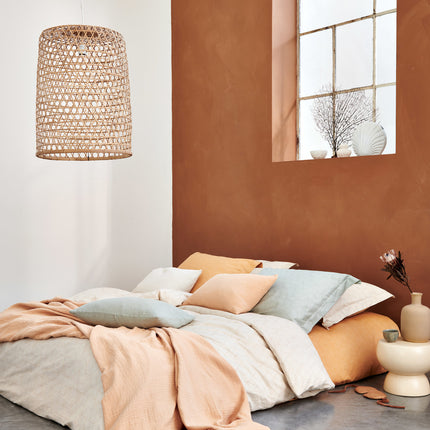 Pure 68 a cuadros/colcha 160x250 cm Apricot Blush (algodón)