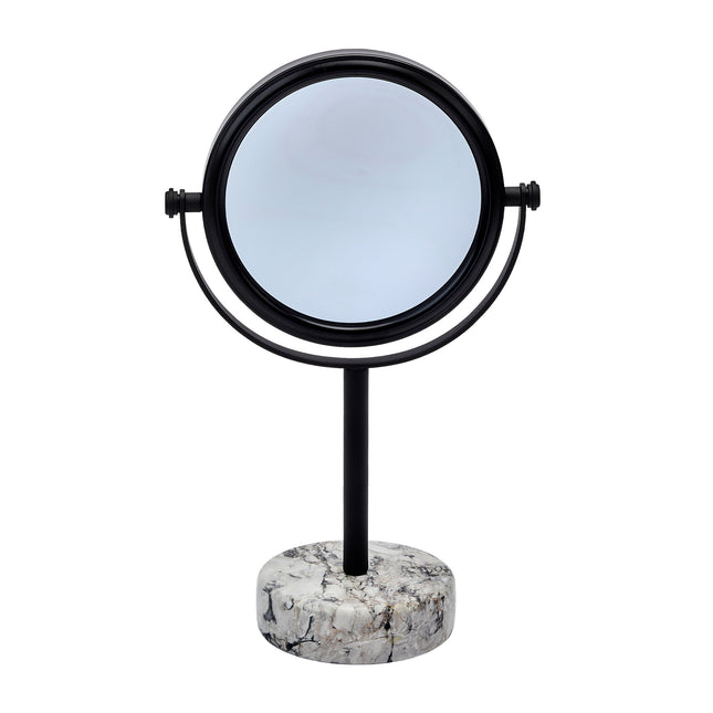 Specchio per Trucco Ovale, Specchio su Un Lato, Pettine Occidentale Bianco, Specchio per Trucco, Piano d'appoggio, Perla Decorativa, 17X22 CM Specchio per Trucco Ovale, Specchio su Un Lato, Pettine Occidentale Bianco, Specchio per Trucco, Piano d'appoggio, Perla Decorativa, 17X22 CM