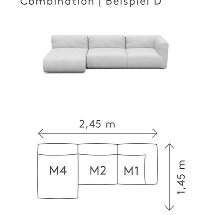GROW loungebank D1 (Coal)