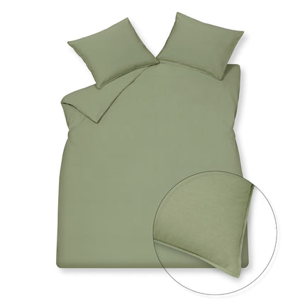 Wäsche Baumwollduvet Cover 200x220 cm Rauchgrün (Baumwolle)