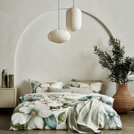 PURE 68 kussensloop 40x55 cm Smoke Green (katoen)