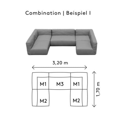 Grow Lounge Sofa I Stone Boucle