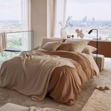 Dekbedovertrek PURITY Monaco Caramel 240x220 cm (satijnkatoen)
