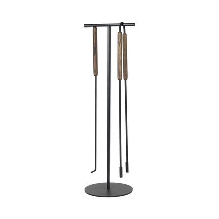 Ashi 3-teiliger Kamin Set Braune Eiche