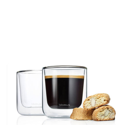 Double -walled glass Nero coffee (set/2)