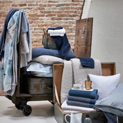Pakketdeal: 4x washand HOME Mouliné Vintage Blue